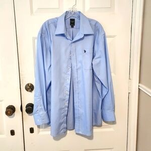 US Polo Assn. Men's Long Sleeve Button Down Shirt Size L Blue
